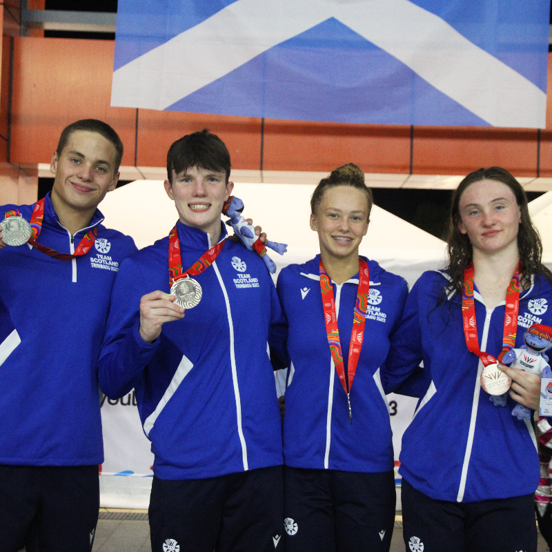 Team_Scotland's tweet photo. Matthew Ward is leaving #Trinbago2023 with SEVEN medals, adding 200m IM gold &amp; relay silver on an electric final night in the pool! 

The first Team Scotland athlete to win more than five at a single Youth Games 💪

Amazing 11 medal haul for swimming!

🏴󠁧󠁢󠁳󠁣󠁴󠁿🥇🥇🥇🥇🥇🥇🥇🥈🥈🥈🥉🏴󠁧󠁢󠁳󠁣󠁴󠁿
