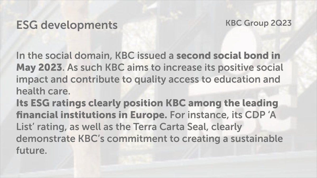 kbc_group's tweet photo. KBC Group Results 2Q23 8/9 https://t.co/L96qfIMNXa