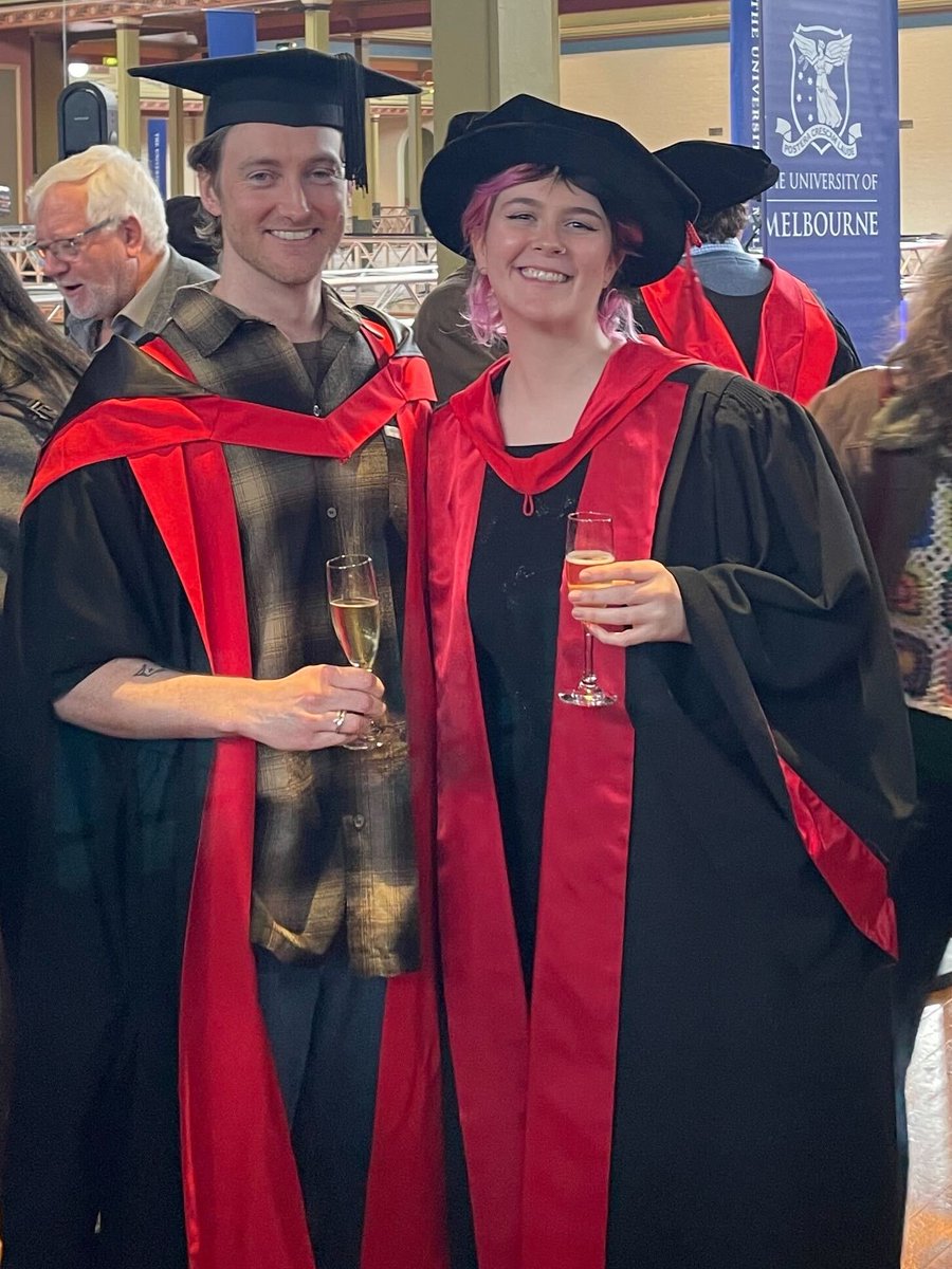 Congratulations <a href="/EmmaAusten20/">Dr Emma Austen</a> you superstar! So chuffed we get to keep you on as a post-doc and I'm sincerely proud of everything you've accomplished to date 🥂💫 <a href="/Psychunimelb/">Psychological Sciences</a> <a href="/katiehgreenaway/">Katharine Greenaway</a>