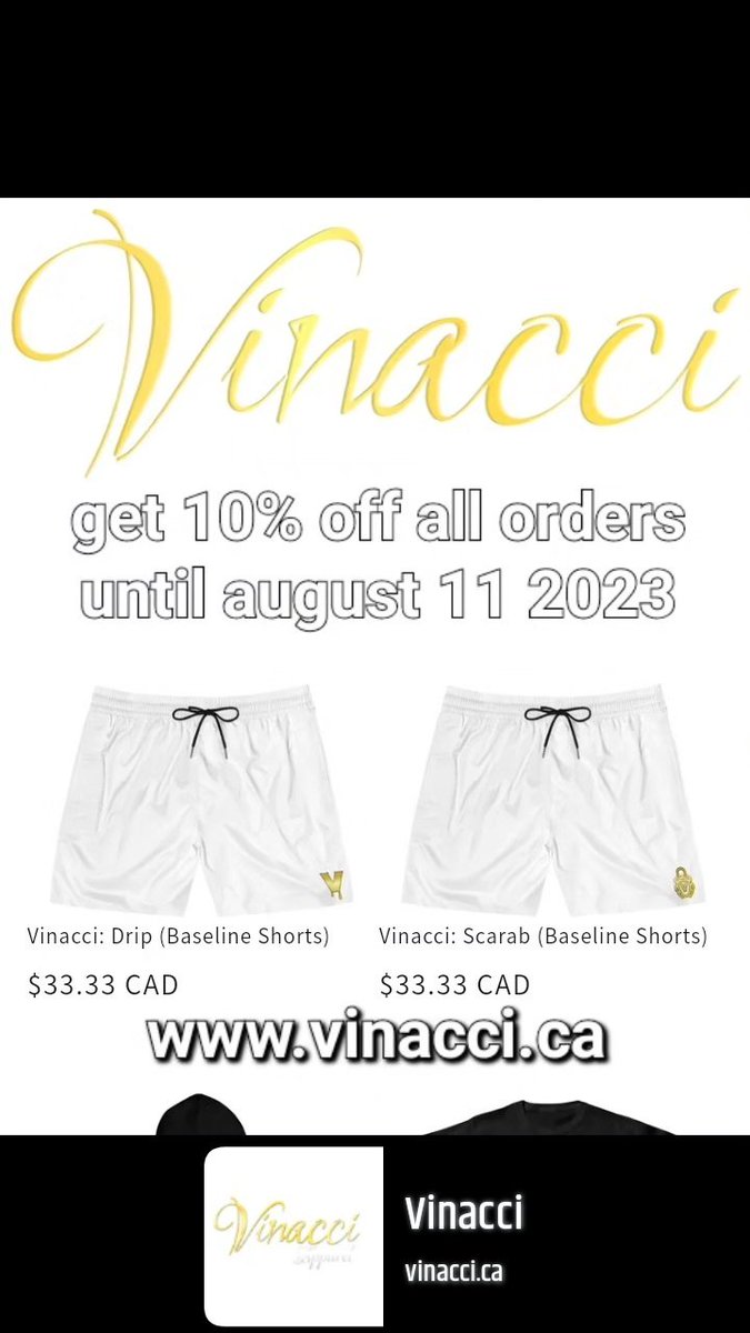 VinacciApparel's tweet photo. Get 10% off only on https://t.co/shuN9mCv0C until 8/11/2023

#vinacci #clothing #kidsclothing #bikinis #designerfashion #designerapparel #designerbrand #designerclothes #clothing #product #smallbusiness #support #supportsmallbusiness #sale #Toronto #rich #luxury #wealthy #money https://t.co/sVMlumnIyk