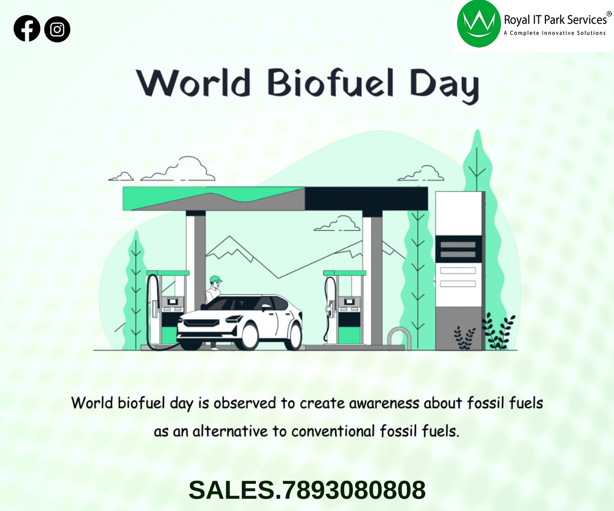 'World biofuel day is observed to create awareness about fossil fuels as an alternative to conventional fossil fuels.' #WorldBiofuelDay #WorldBiofuelDay2023 #webdevelopment #appdevelopment #webhosting #DigitalMarketing #logodesigns #bulksmsservices