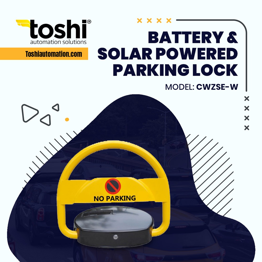 Safeguard your Car Parking space from being encroached with Toshi Automation Solutions' user-friendly automatic #parkinglocks in Battery & Solar Power. These parking locks are simple to install and easy to use. More info: bit.ly/ParkingLock #automationindustry #thursday