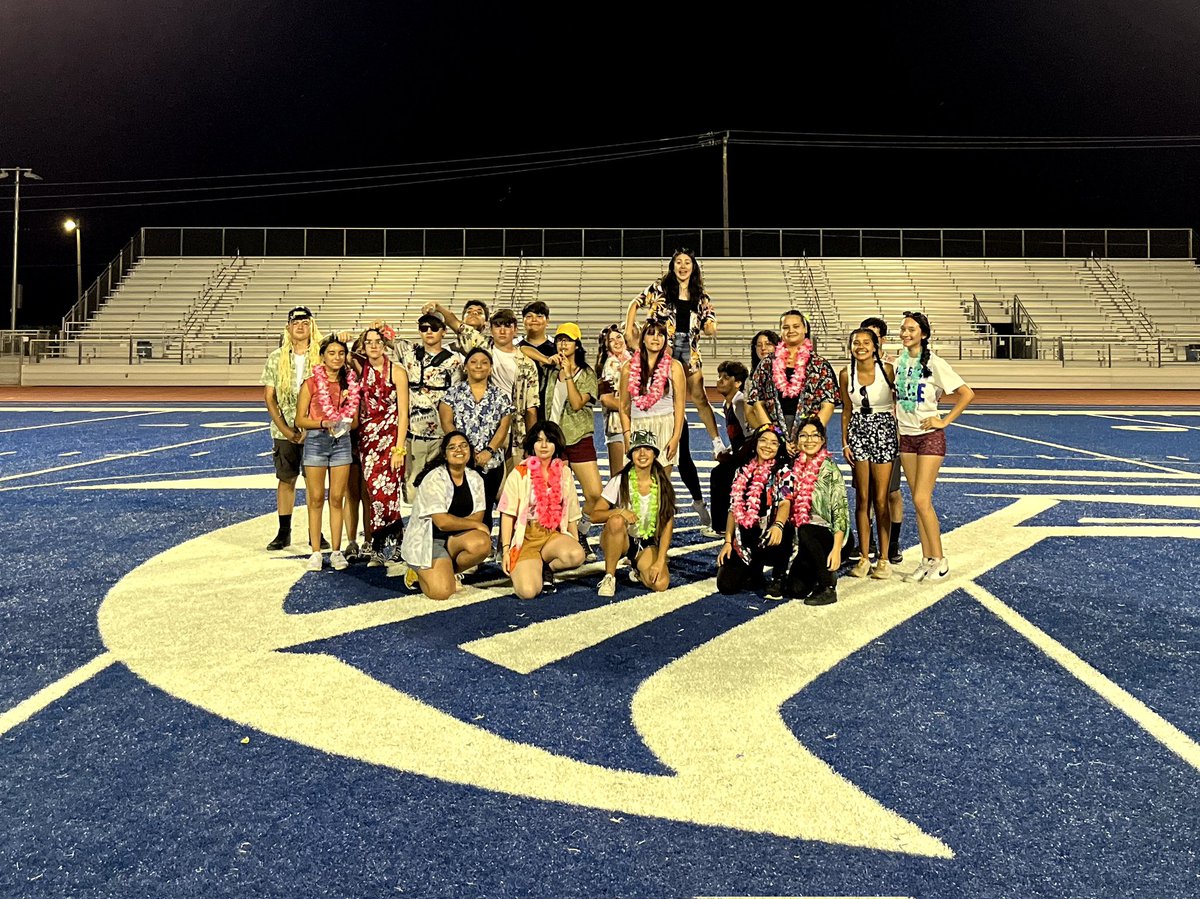 We are officially halfway completed with Band Camp 2023!! Today's dress up day was Hawaiian attire!! Our members have enjoyed the vast time with back-to-basics all while having fun! Join us tomorrow on the Falcon Field at 8:30 PM for a preview of our march this season 🎶