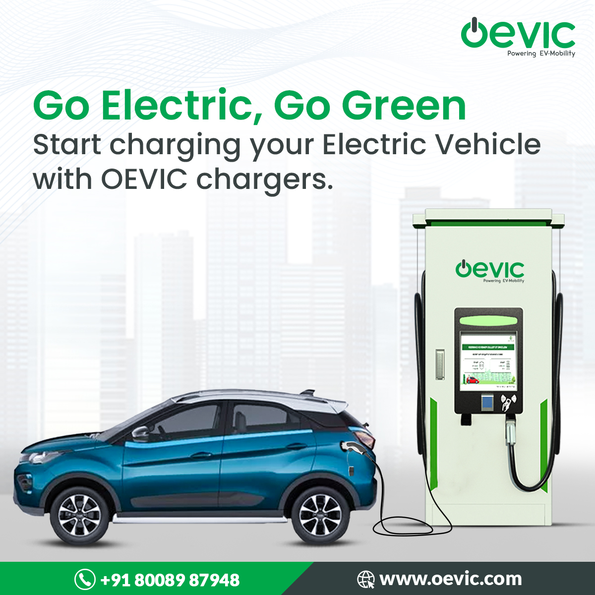 Go Electric, Go Green
Start charging your Electric Vehicle with OEVIC chargers.

For EV Charging Solutions Contact Us!
📱+91 8008987948
🌐 oevic.com

#goelectricgogreen #oevicchargers #electricvehicles #evcharging #evchargingstations #greenenergy