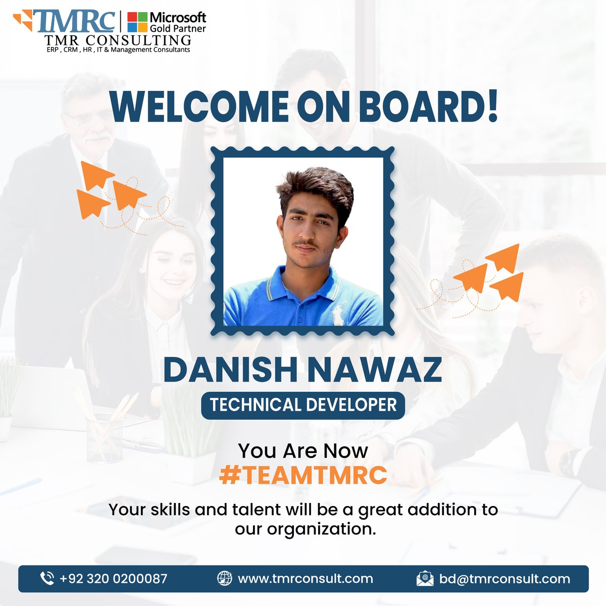 tmr_consulting's tweet photo. Welcome to our Team Danish Nawaz, Technical Developer
We're thrilled to have you join us on this exciting journey.
Visit the website: https://t.co/IjwZMlHuFL
Contact us: +92 320 0200087 | bd@tmrconsult.com
#team #talent #developersjob #tmrc #meetingsandevents #teamtmrc https://t.co/woHmacCnCG