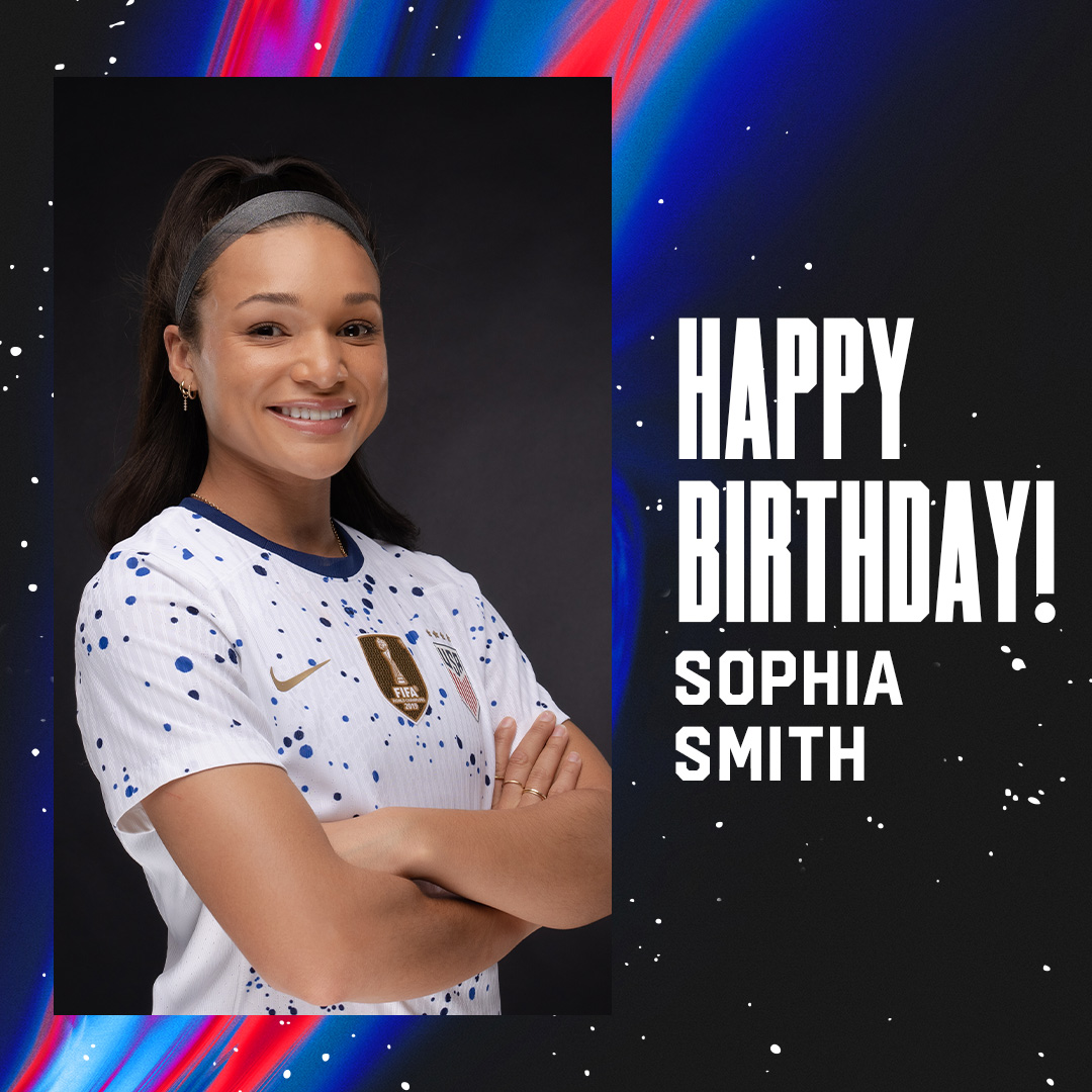 USWNT's tweet photo. Sending all the birthday love to @sophsssmith 🎂🥳

HBD, Soph! https://t.co/GEGDdeat1I