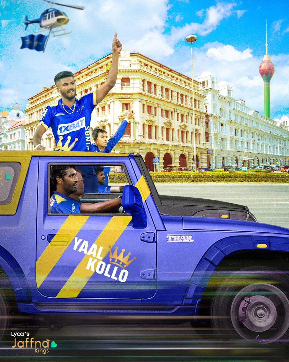Lycajaffnakings's tweet photo. 𝑻𝒉𝒆 𝒄𝒂𝒗𝒂𝒍𝒓𝒚 𝒉𝒂𝒔 𝒂𝒓𝒓𝒊𝒗𝒆𝒅. We're back in Colombo and we ain't leaving without that trophy 👑💪💙
රජවරු කොළඹට👑💙
வெற்றிக்கொடியினை ஏந்தி தலைநகர் வருகிறோம்...!
#JaffnaKings #KingsOfTheNorth #JaffnaKings #YaalKollo #AdidaMachan #LPL2023 #TitleNumber04 https://t.co/sbZ3NKWD8y
