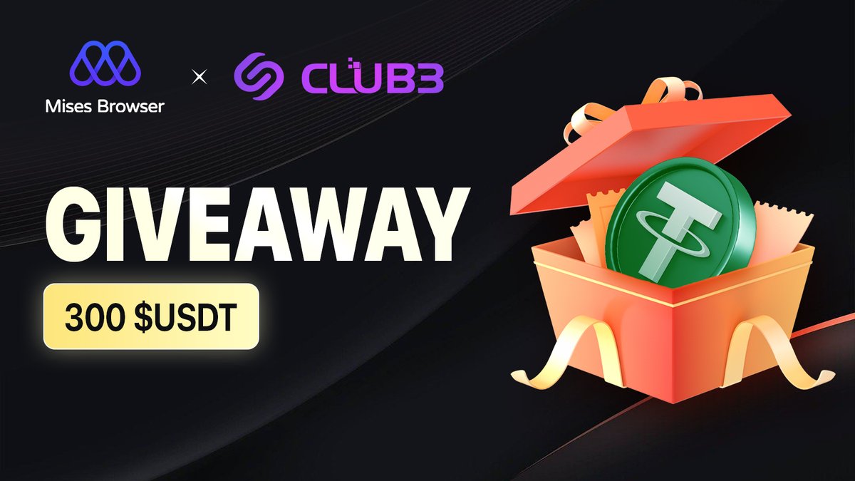 Mises001's tweet photo. 📢Mises Browser has officially onboarded @club3xyz and we are holding a 300 $USDT giveaway event on Club3.

⏰Event duration: 10/08 - 17/08

🏆Complete the quests &amp; claim your well-deserved rewards: https://t.co/OgZG1Pnw0g https://t.co/WNeHk88ZC6