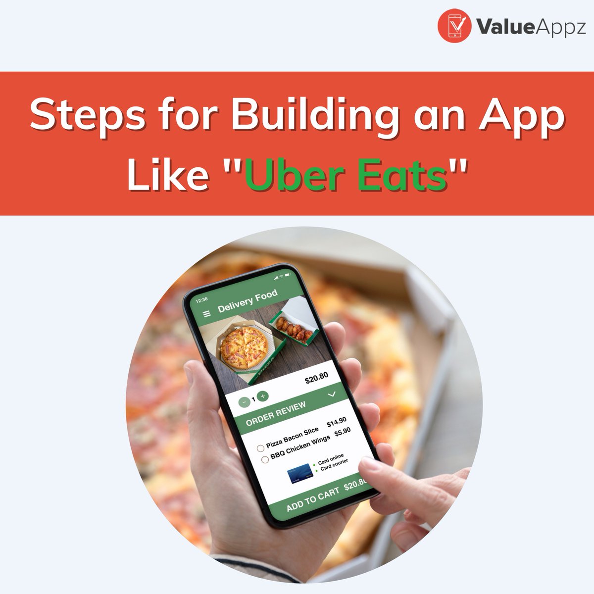 ValueAppz's tweet photo. "Steps for Building an App Like "Uber Eats" https://t.co/u0sAaIiTlz