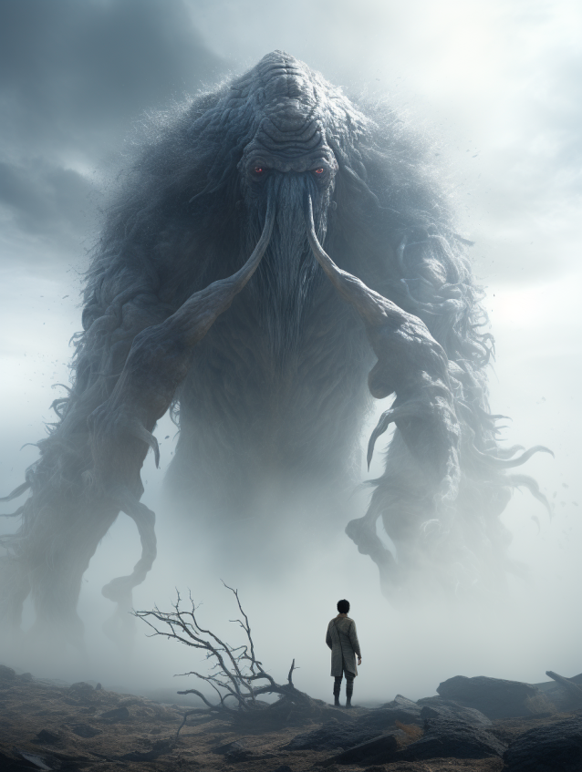 Welcome to the world of giants.
prompt:
Images with a strong sense of story,The battle of [OBJECT] and warriors,Cinematic extreme low angle shot ,Volume fog,style of [ARTIST]

I'm excited to see what you come up with in the comments! 
prompt  in ALTs
#midjourneyAI  #AIArtworks