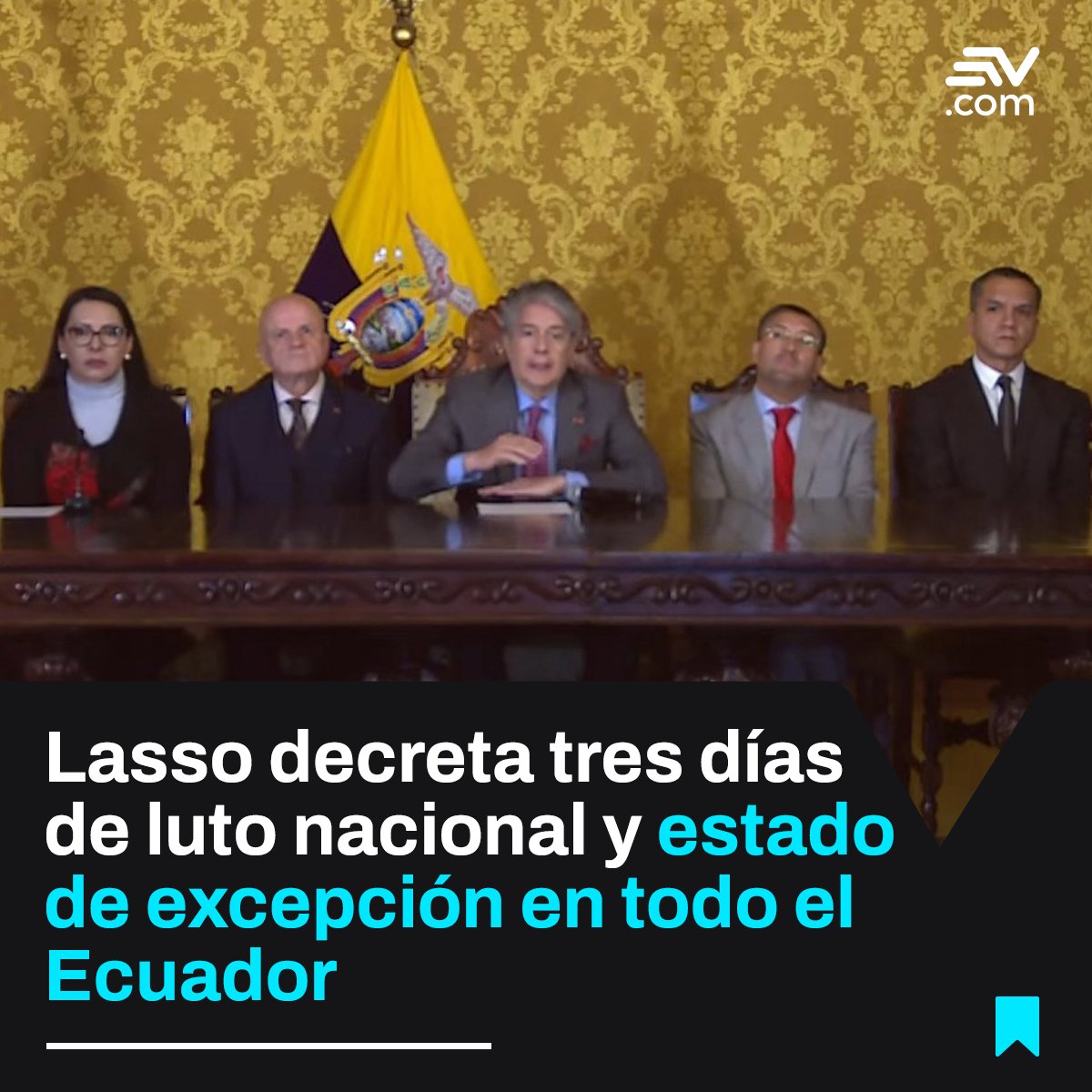 EcuavisaInforma's tweet photo. 🔴#AHORA | El presidente de la República, Guillermo Lasso, en un mensaje a la nación, se refirió al asesinato del candidato Fernando Villavicencio. Dijo que el ataque "no es una coincidencia". 

Más información ➡️ https://t.co/c0GItCijah https://t.co/S5rpGGYSIF