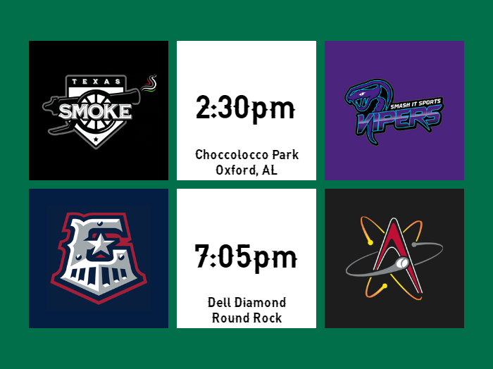 RoseCitySports_'s tweet photo. 📅GAMEDAY📅

🥎 @thetexassmoke Games 1 &amp; 2 starting at 2:30pm (From Choccolocco Park) 
⚾️ @RRExpress at 7:05pm (Home from Dell Diamond)

#ATX #DefendThe512 #RRExpress https://t.co/12pji7ej2k