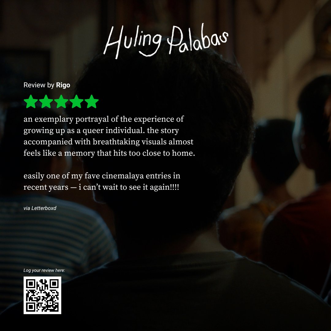 HulingPalabas's tweet photo. "an exemplary portrayal of the experience of growing up as a queer individual...

easily one of my fave cinemalaya entries in recent years..."
- Rigo, via Letterboxd (https://t.co/dMTNEdrfWK)

LOG HULING PALABAS HERE: https://t.co/z4gTfXxlEb

#Cinemalaya2023 https://t.co/g04ozo8sBh