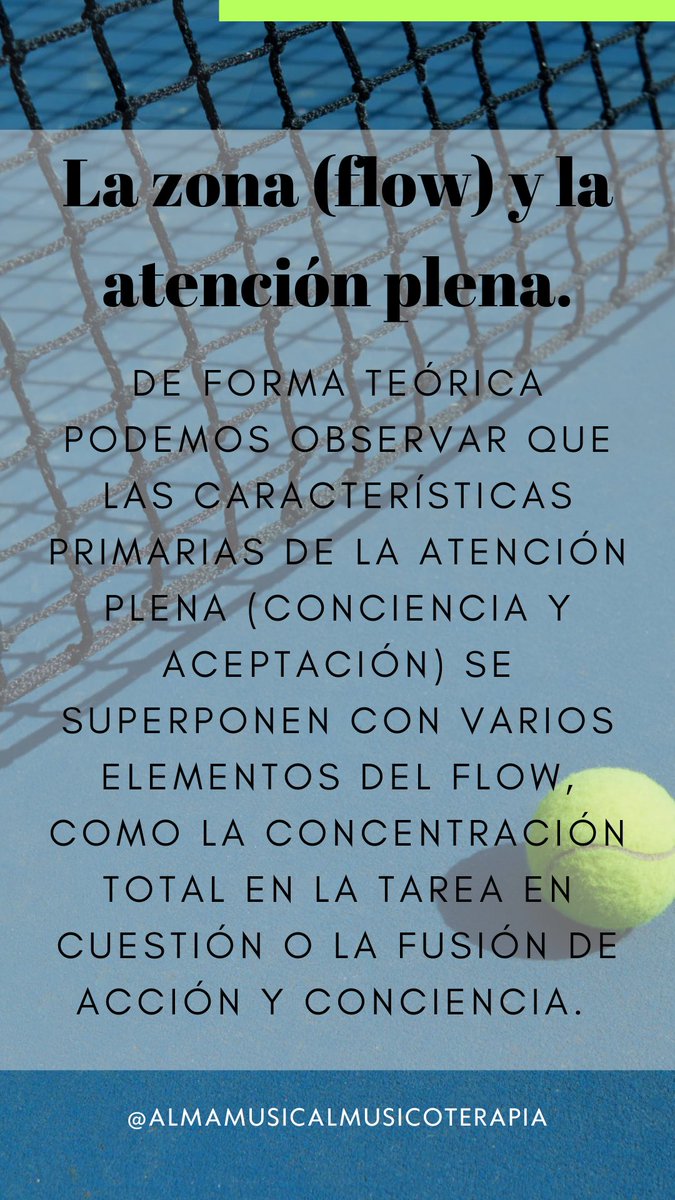 AlmaMusicalMt's tweet photo. Buenos días ☀️🏃🏻‍♀️ Post nuevo, seguimos con la información sobre la zona.

En el post de hoy os dejo una pincelada sobre algunas características que comparten la práctica de la atención plena ( Mindfulness ) y la zona ( flow ).

Si tenéis cualquier pregunta, MD o por comentarios👇🏻 https://t.co/WdEaBAbLFu
