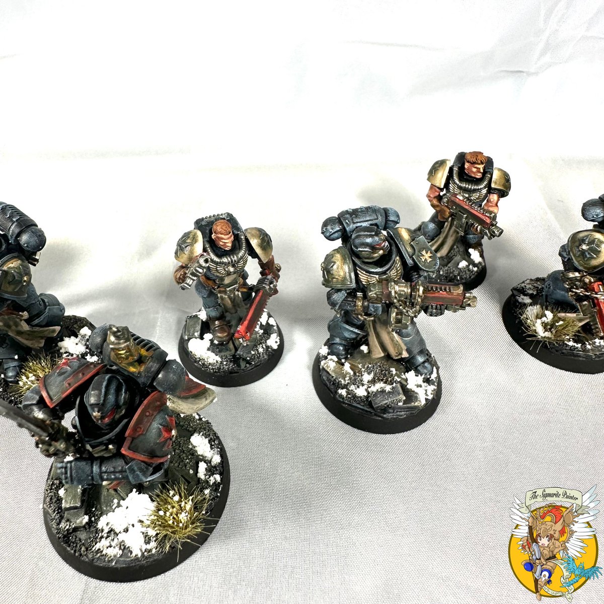 Here are an few group pictures of #PrimarisCrusaderSquad Nr.2 for the #SpaceMarines of the #BlackTemplars in #Warhammer40K.

#WarhammerCommunity #PaintingWarhammer #PaintingWarhammer40K #Theeternalcrusade #leviathan