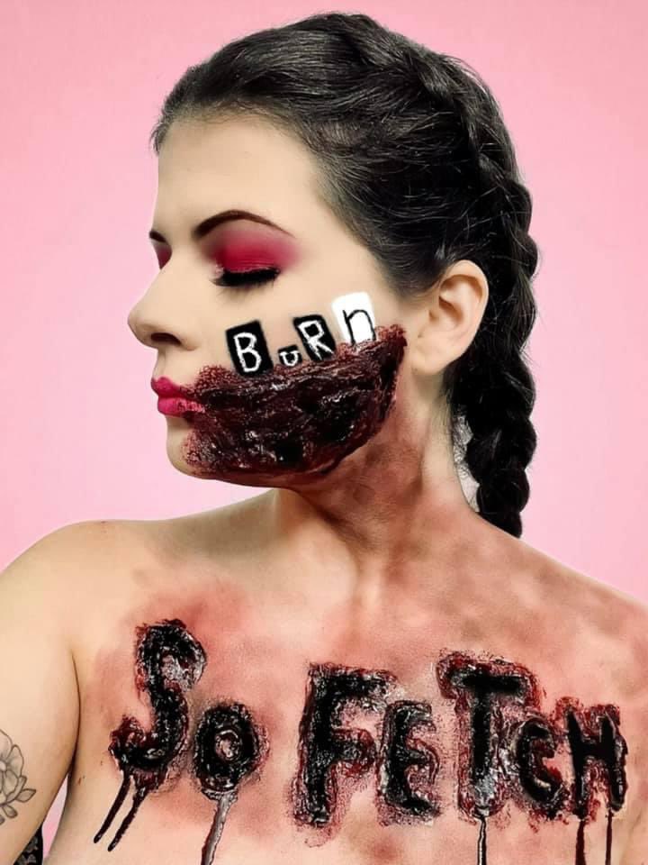 GaryAndria's tweet photo. I miss doing sfx so much 
#sfx #sfxmakeup #Halloween #meangirls #specialeffectsmakeup @SFXmagazine @HalloweenMkup @MeanGirls https://t.co/K5h0F9YYtA