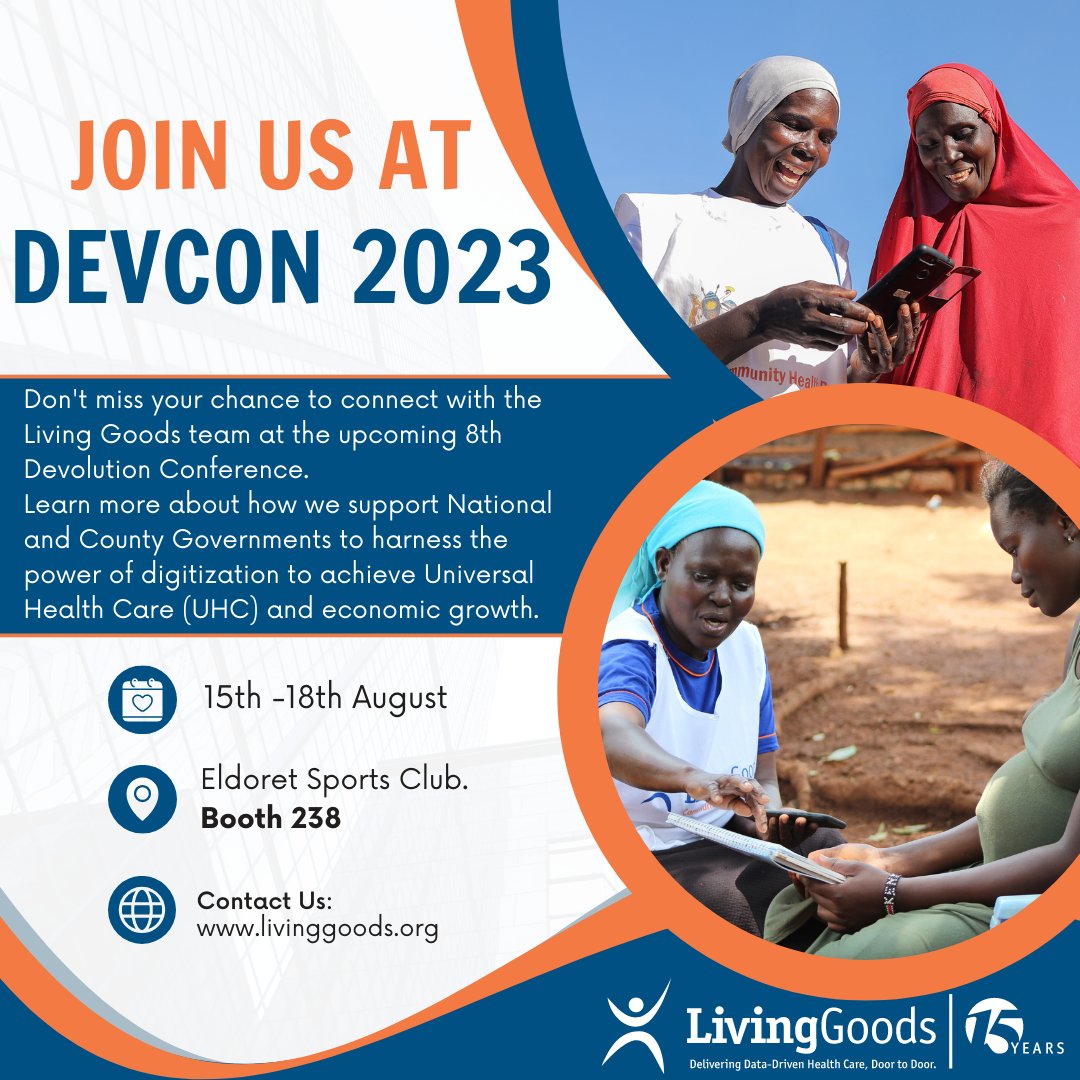 Living_Goods's tweet image. "🏛️ The stage is set for the 8th Devolution Conference (DEVCON2023)! We're excited to be part of key stakeholders from government, private sector, &amp;amp; the public to discuss milestones and challenges in devolution. Working together for a brighter future! #Devcon2023 @KenyaGovernors