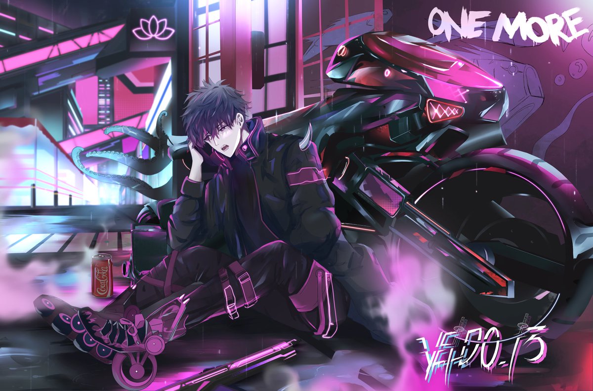 I tried my hardest to design my own OC (Name: Haise) and cyberpunk themed background! I need to heal my back and wrist from making this work, which took me close to 40 hours to complete. Although there are still many things to fix, I'm already proud of this one! 

#digitalart