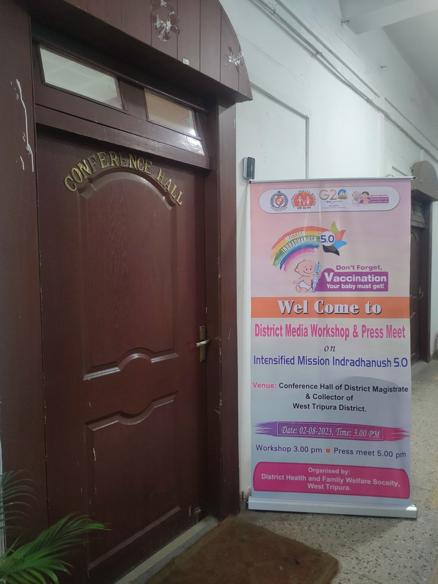 ChiefTripura's tweet photo. District Media Workshop &amp; Press Meet on intensified Mission Indradhanush 5.0. Conducted by o/o Chief Medical Officer West Tripura District.
@RI_tripura @MoHFW_INDIA @nhm_tripura @JKSinhaIAS @tripura_cmo @DMWest_Tripura @DrMousumiSarkar @vrm_gaurav @IshitaGuha4 https://t.co/mJ0WhoFBG3