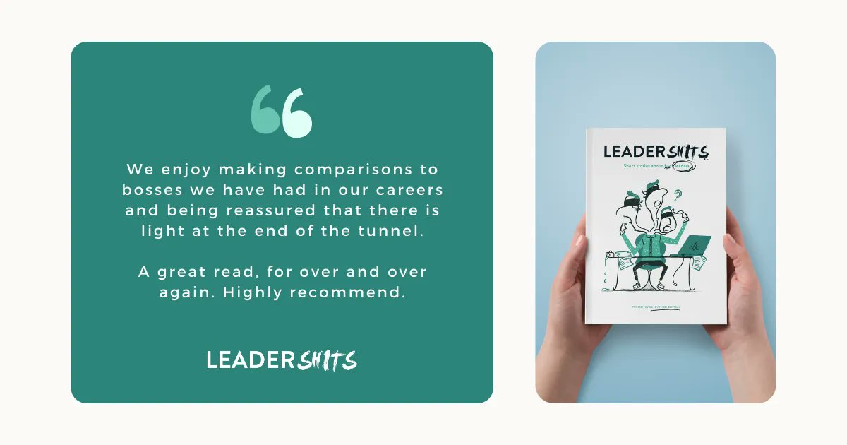We love it when we hear back from customers regarding our book…especially when it's actively helping them overcome challenges.

Grab a copy here: buff.ly/3H6EtkP
 
#leadershits #leadership