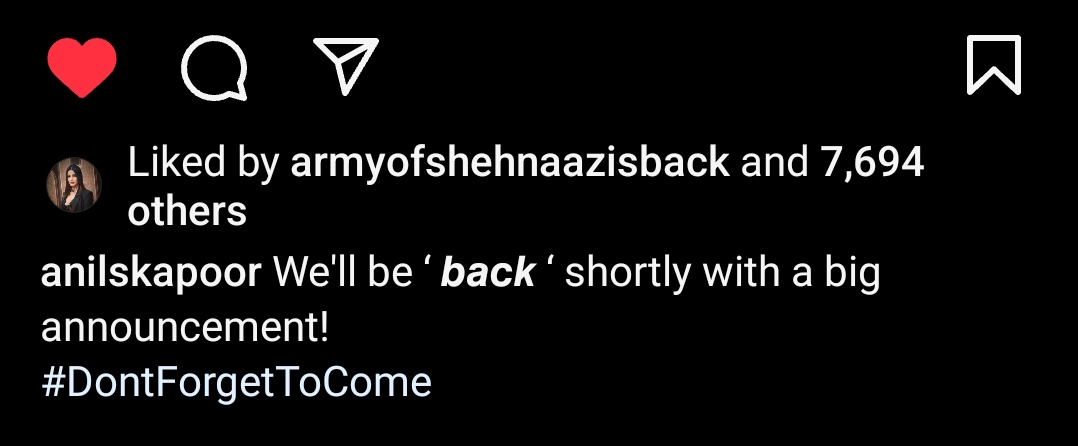 We'll be back shortly with a big announcement 🥹🥹 #DontForgetToCome 

#ThankYouForComing #ShehnaazInTYFC