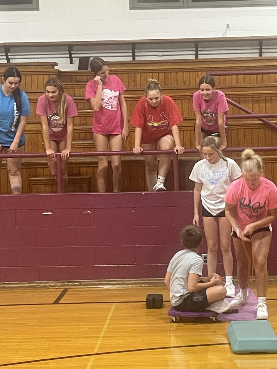 Volleyball Marathon Day 1! Amazing sunrise 🌞 yoga, morning practice, evening practice, 🌮 bar at 11pm, followed by The Floor Is Lava-RBHS Style, insane midnight tag, and school sleepover fun ! We love our teammates! 🤍🏐 #redbud132