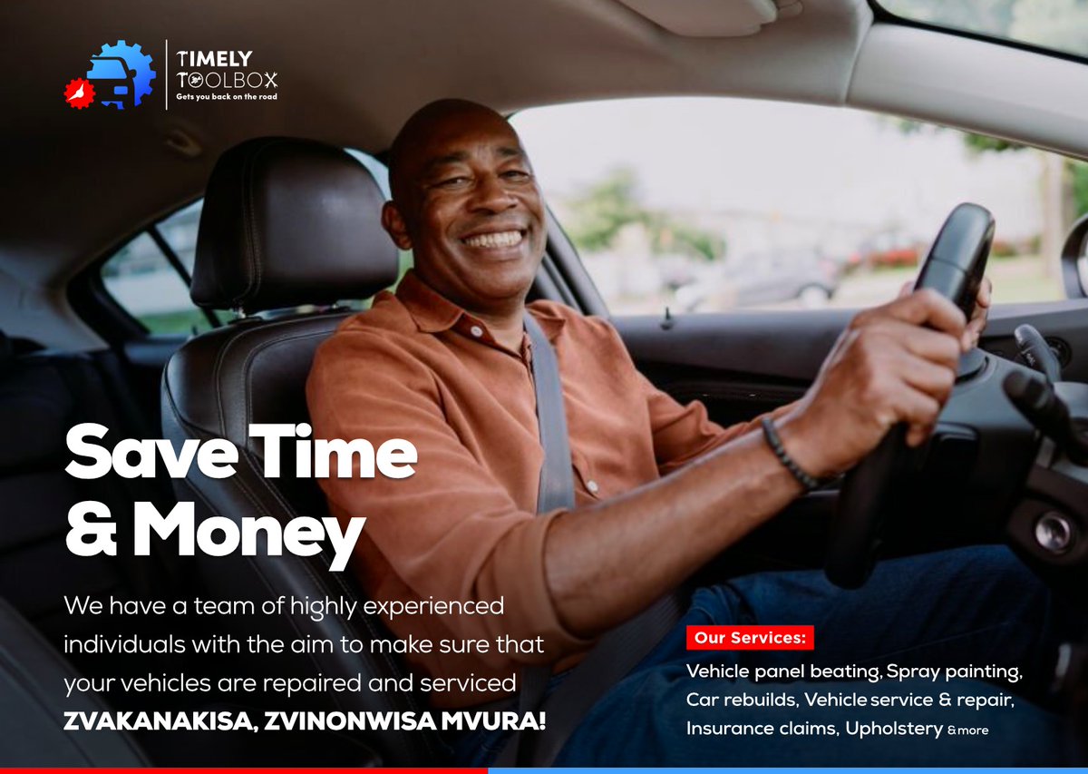 SAVE TIME &amp; MONEY: We have a team of highly experienced individuals there to make sure your vehicles are repaired and serviced. ZVAKANAKISA. ZVINONWISA MVURA!