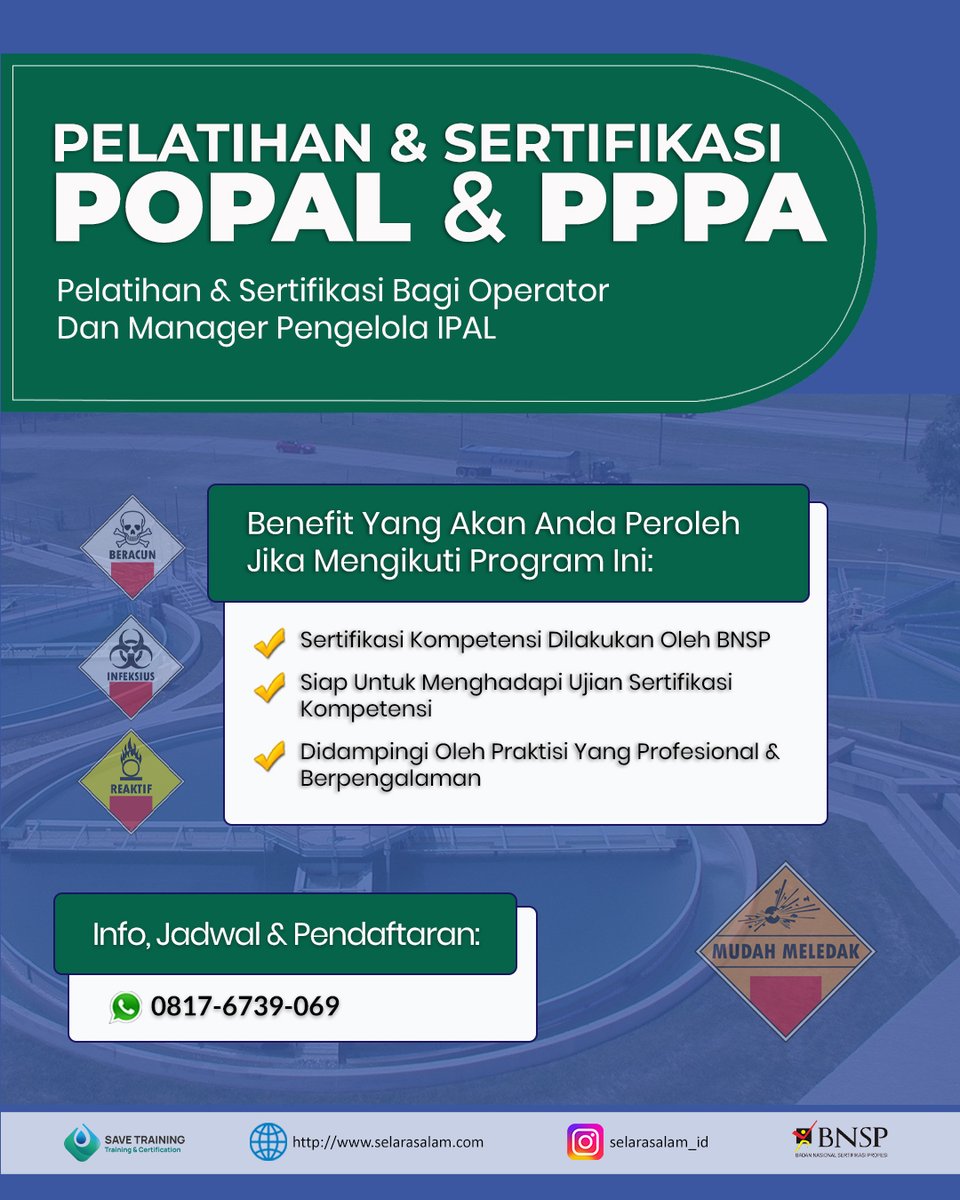 KonsultanDokum1's tweet photo. Berkualitas, CALL 0817-6739-069, TRAINING SERTIFIKASI POPAL DAN PPPA GRATIS VIDIO
Website: https://t.co/n5IpbKTlp3
IG: https://t.co/uvHdv23RPF
Fast Respon:
Hubungi: 0817-6739-069 atau
Klik https://t.co/vqIzBfP0MH
#Sertifikasikompetensibnsp #Persetujuanteknisipal #Popal #Bnsp https://t.co/EYhO4izbjx