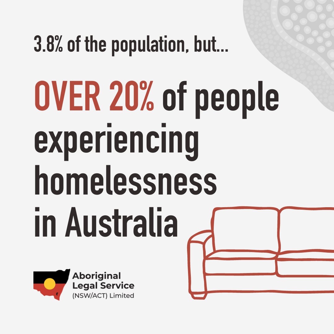 Ever since colonisation, Aboriginal and Torres Strait Islander people have experienced far greater rates of homelessness than the general population.

Our Greater Sydney Aboriginal Tenants Service fights for your housing rights👉🏾 alsnswact.org.au/tenancy