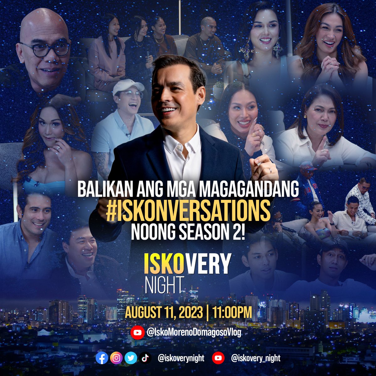 IskoveryNight's tweet photo. Balikan nating muli ang mga chillax at good vibes na #ISKOnversation ng Season 2 kasbu, 11PM ng gabi sa Youtube channel ni Isko!

https://t.co/aMNoeLDVhi

#Season2 #IskoveryNight https://t.co/ZN3e9f3Rsn