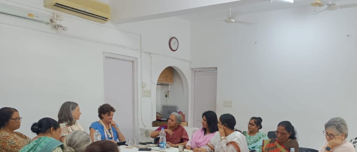 VimoSEWA met Dr.Petra Follmar-Otto, HoD for Gender Equality and Ms.Julia Lenfers, Senior Policy Advisor, Federal Ministry for Family Affairs, Senior Citizens, Women &amp; Youth, Germany discussing past and potential linkages. #sdg5 @BMFSFJ