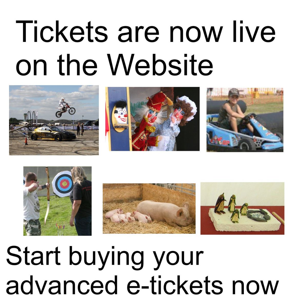 Want a weekend full of fun this August? Then why not grab your tickets now.

With livestock, horticulture marquee compatitions, live music, classic and vintage cars, fun dog show with have a go dog agility, great main areana displays, and @Army_Engagement  will be here too.