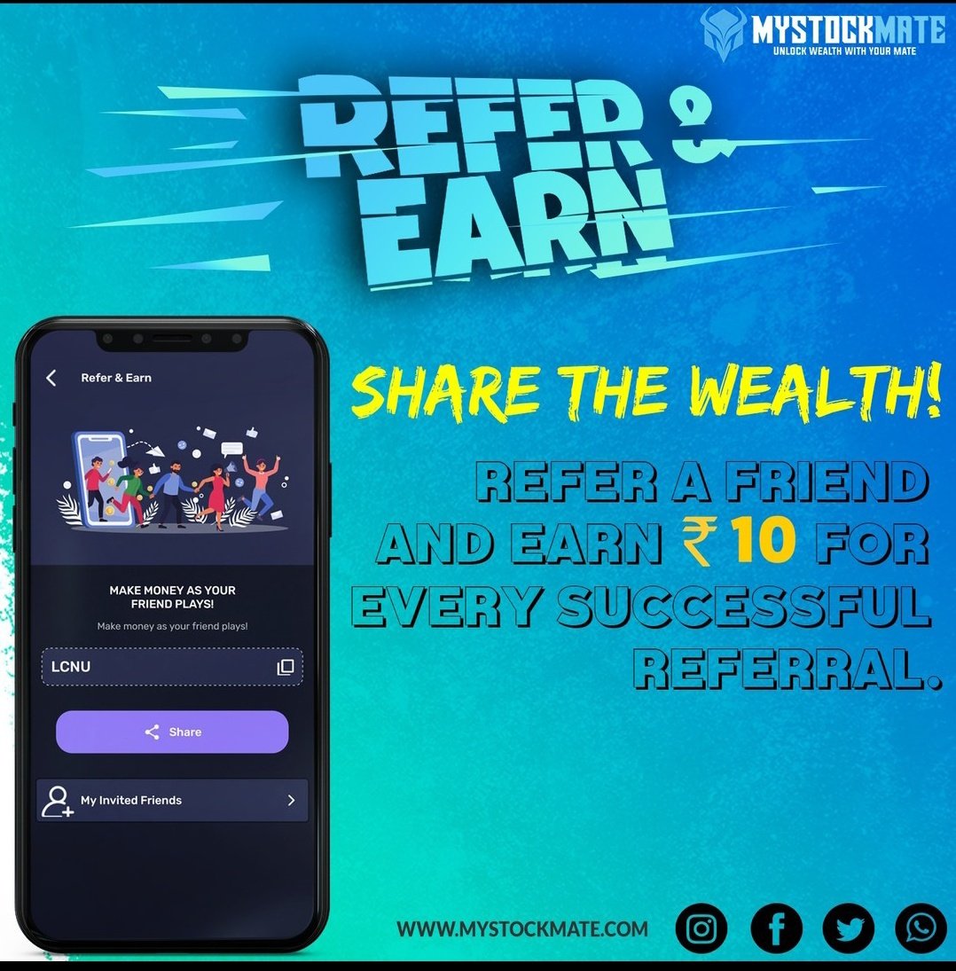 Mystockmate's tweet photo. Join India's fastest growing Stock educational platform @mystocksmate and win prizes as well as learn stock market 💹
Refer a friend and earn real cash on your wallet..click the link.
https://t.co/z2t8lhswIe
#NiftyBank #Reporate #StockMarketindia #nifty50 #JailerFDFS #mystockmate https://t.co/DMFDagcQdW
