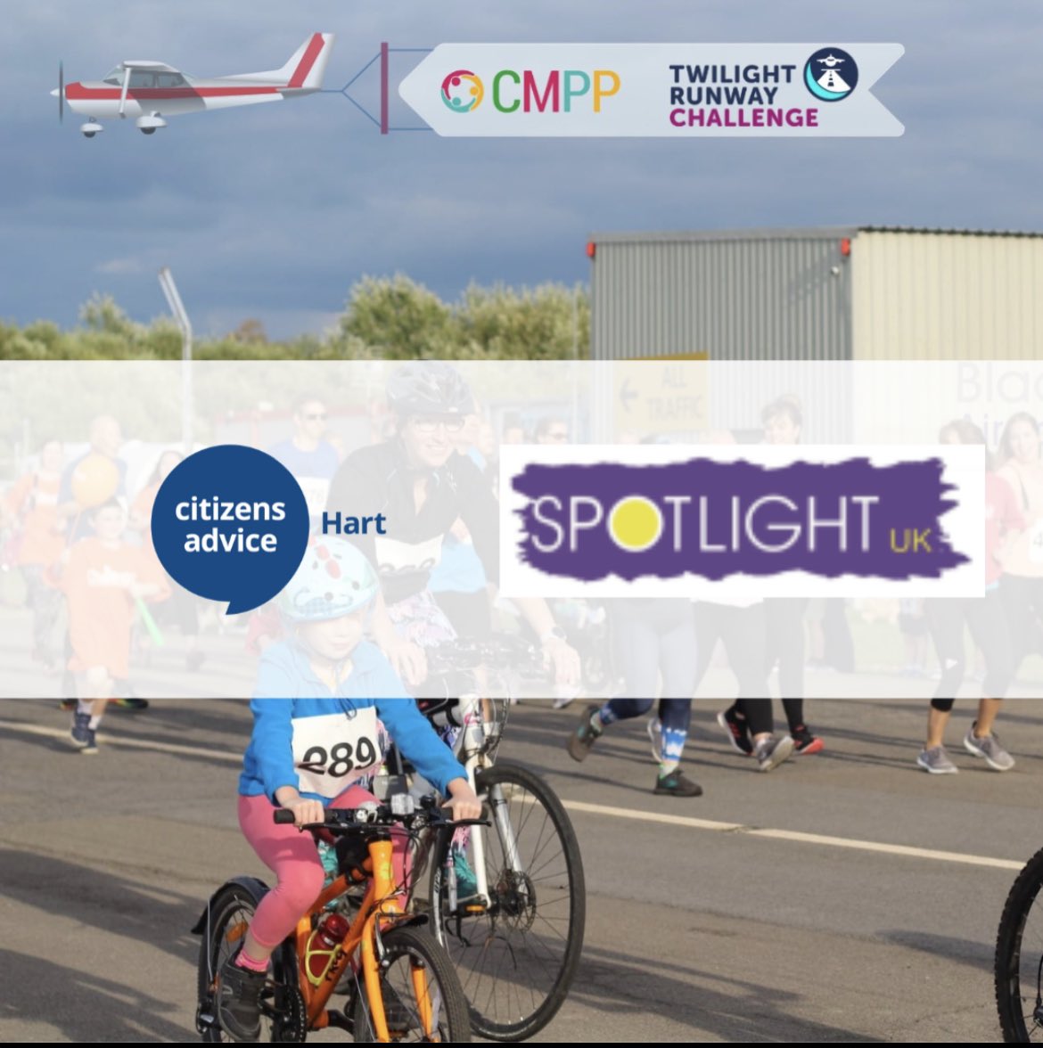 CMPProject1's tweet photo. We are delighted to welcome @SpotlightUKB1 and @HartCAB as official charity partners to this year’s @TwilightFunRun Twilight Runway Challenge 2023!

To learn more about the wonderful work of these charities’ and to enter, visit https://t.co/HoxgZlWfPm 

#charity #funrun #family https://t.co/2hhcbmecJI