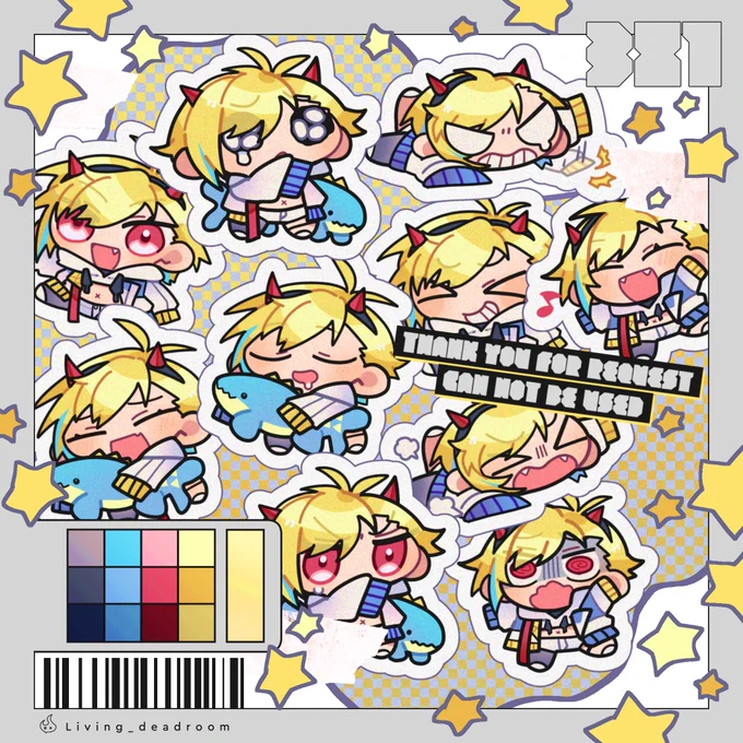 skebを納品しました! ちっちゃいのをいっぱい描いたり、差分いっぱいつくったり、楽しかったです 