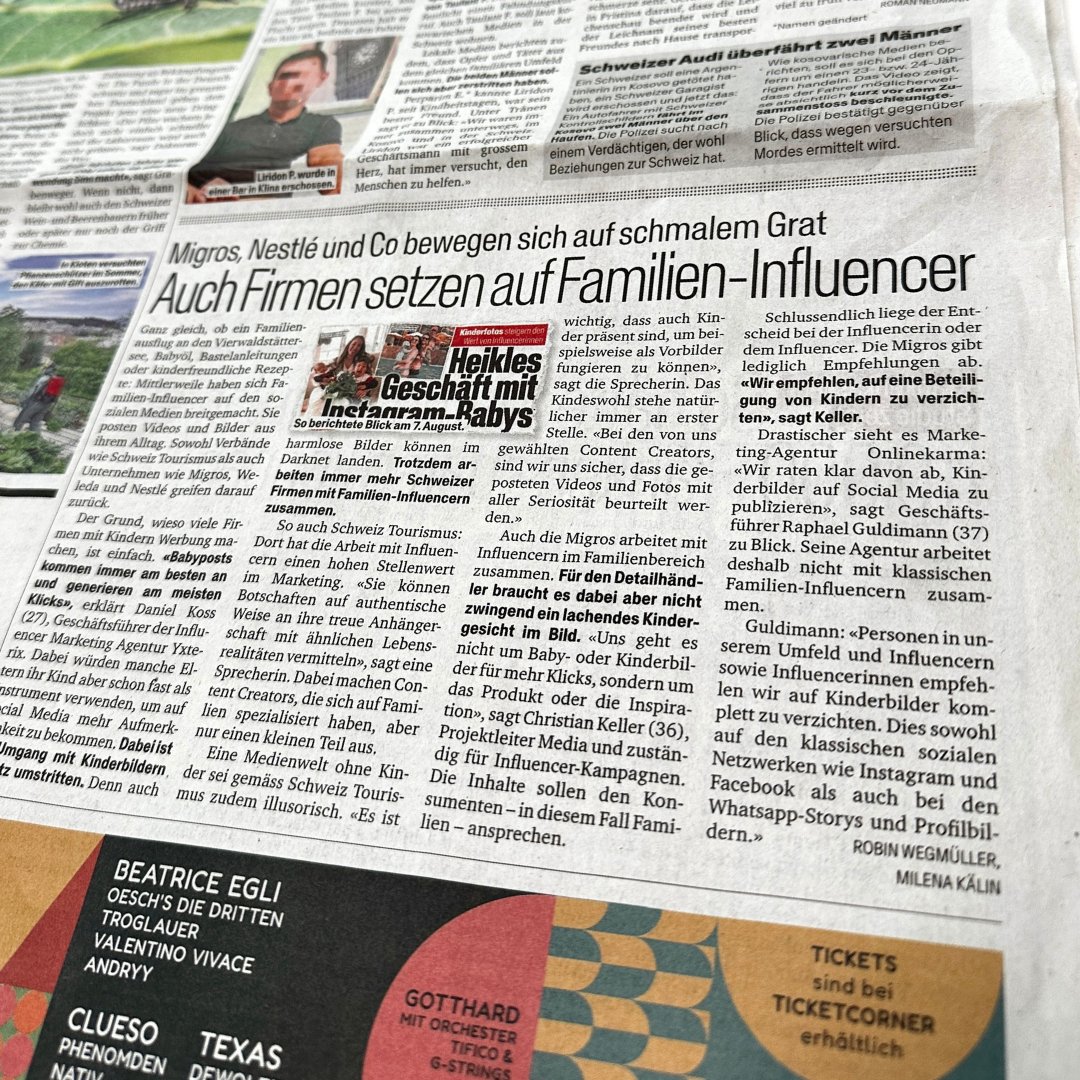 Empfehlung: Verzichte auf das Teilen von Kinderbildern in sozialen Medien.📷 Dazu im <a href="/Blickch/">Blick</a> das Statement von onlineKarma. 👉
blick.ch/wirtschaft/mig…

#sicherheit #kinderschutz #socialmedia #onlinekarma
