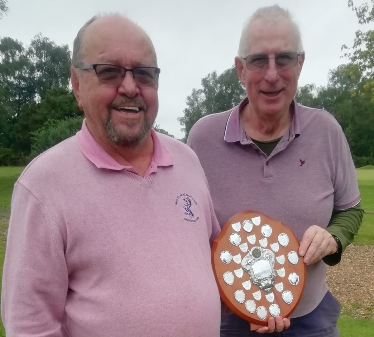 Seniors Section.                           The Southwick Park GC and New Forest GC Annual Matchplay Shield is back home again following the Seniors’ 4½ - 1½ win.