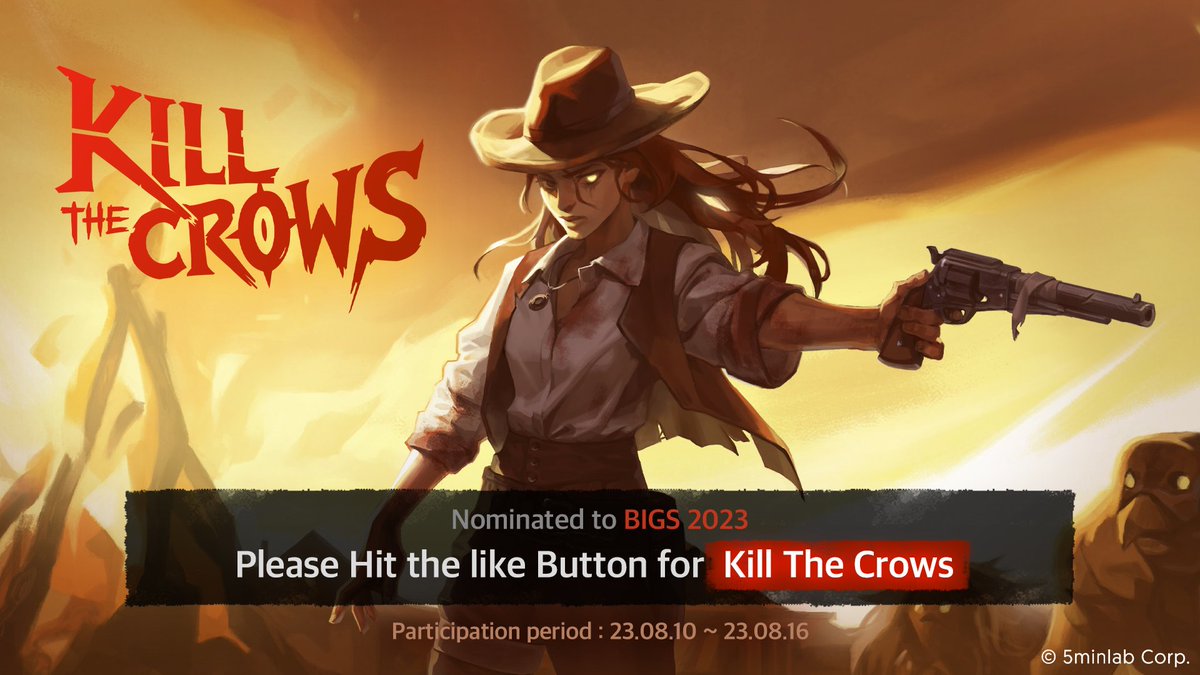 🤠Howdy!
Kill The Crows takes over BIGS 2023😎
🐦‍⬛ Show our game's lit by hitting ❤️‍🔥 on this site: bit.ly/3YJyQAF
🔫To Create a Wishlist on Steam: bit.ly/42wIbvE

#KillTheCrows #gaming #gamedev #twitch #pixelart #indiedev #game #games #gamers #indiegame #streamer