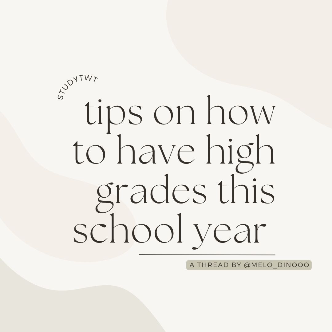 melo_dinooo's tweet photo. 🖇 - tips on how to have high grades this school year 

a thread https://t.co/ytACLGWREn
