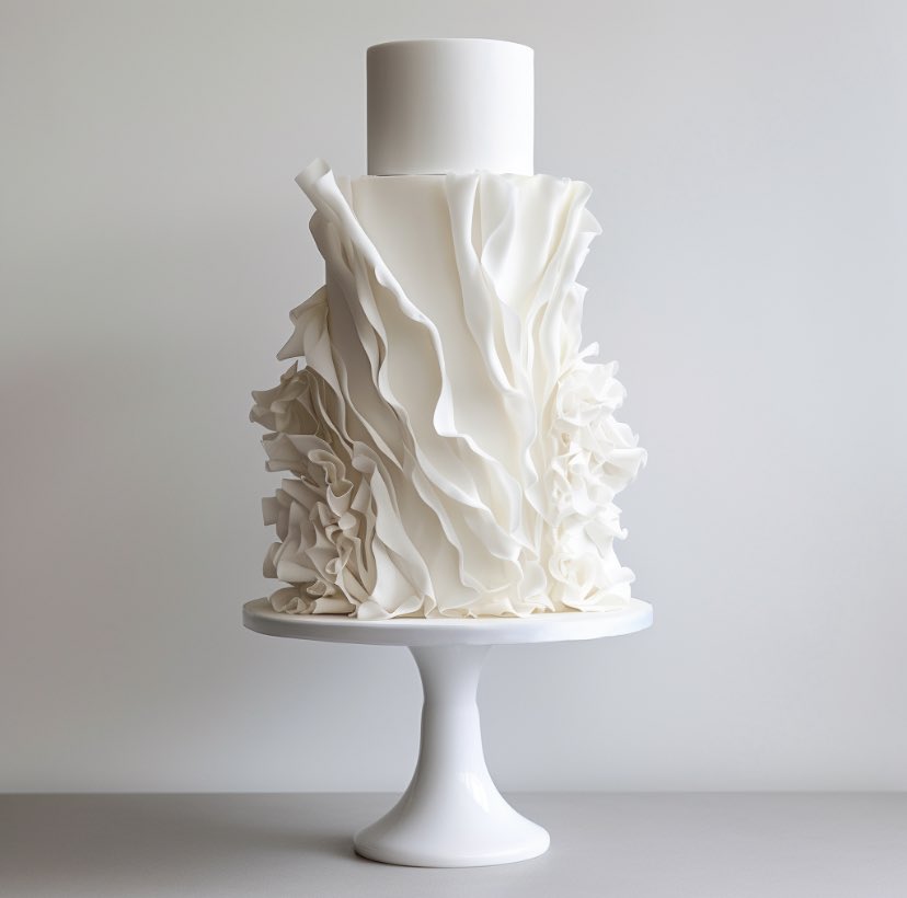lizcakeemporium's tweet photo. #rufflecake #coolweddingcake #ruffleweddingcake #weddingcake https://t.co/rmZIFONUrC