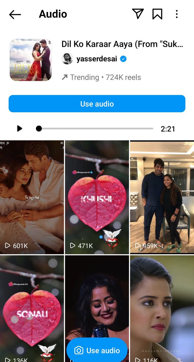 DEKHO SIDHARTH..............💌

 #DilKoKaraarAaya is again trending on Instagram 🥰❤️

#SidharthShukla 
#SidharthShuklaLivesOn