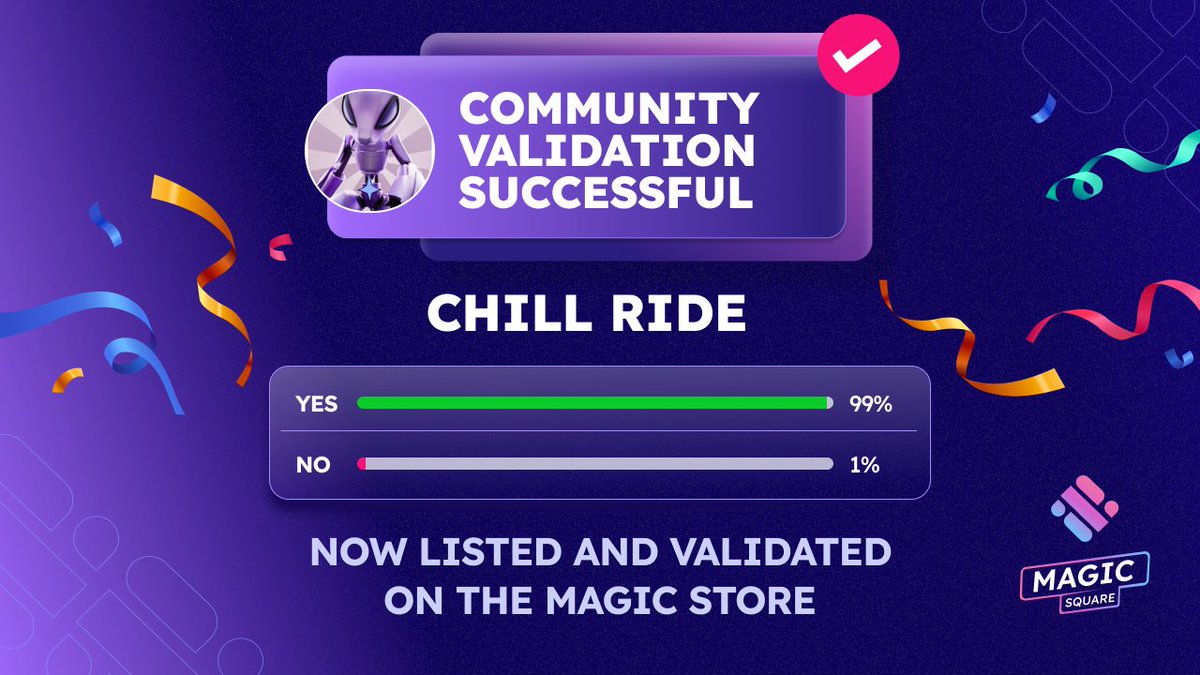 🔸 Dive into the entertaining universe of @YUMONworld's Chill Ride! 🚀 Revel in competitive multiplayer, cross-game avatar integrations, and safe gameplay! 😎 Gear up for unlimited entertainment! 🌟 Discover Chill Ride on the Magic Store magic.store/app/chill-ride