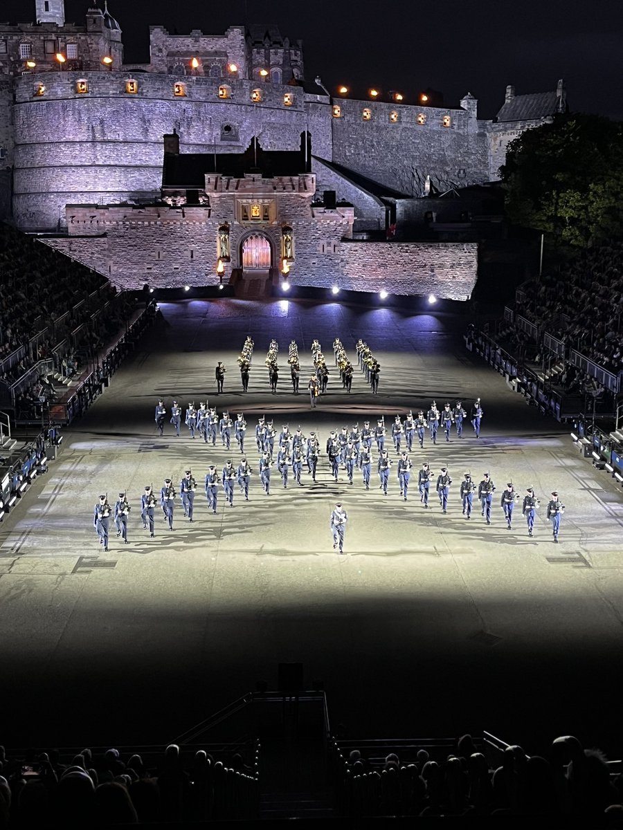 Simply breathtaking performances from <a href="/kingscolour_sqn/">King’s Colour Squadron</a> and <a href="/RAFMusic/">RAF Music</a> at the Royal Edinburgh Military Tattoo. Very proud indeed.
