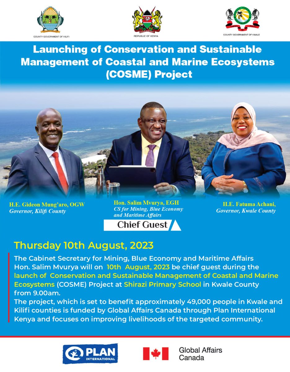 Happening now: The Official launch of the Conservation and Sustainable Management of Coastal and Marine Ecosystems (COSME) Project. #COSMEProjectLaunch Join us live> youtube.com/live/sw8tKLyhE…