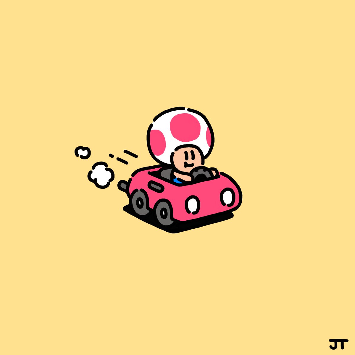 Just Toad in his car 🍄