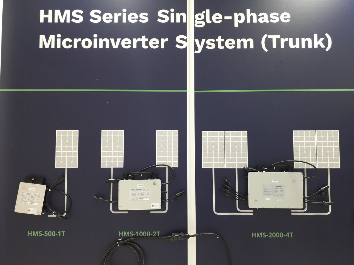 photovoltaik's tweet photo. Hoymiles: Mikrowechselrichter mit integriertem Wlan: Die chinesische Firma Hoymiles stellt die neue Serie für Mikrowechselrichter HMS-1000W für den europäischen Markt vor. Die Einspeiseleistungen liegen zwischen 600 bis 1000 Watt. https://t.co/Lk9oflYbzr https://t.co/7MvyVPw7k5
