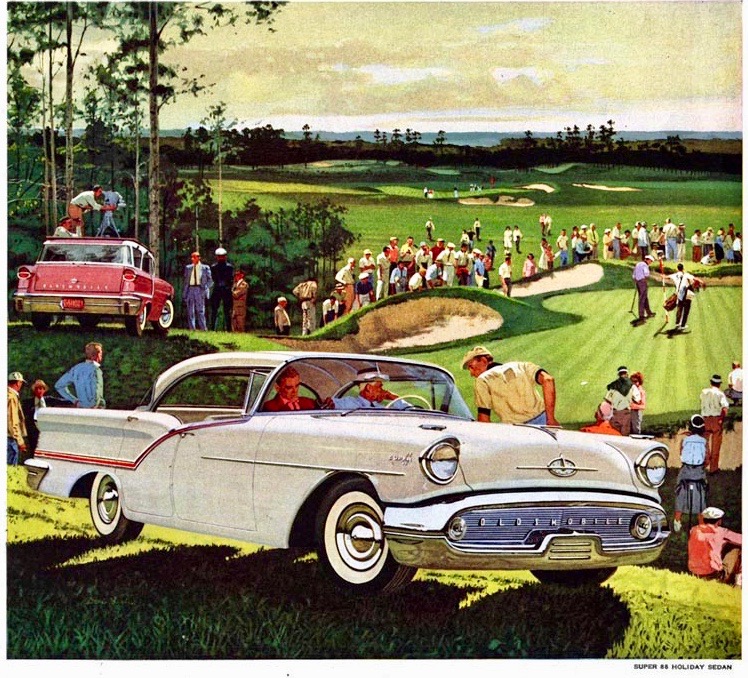 LRonLacy's tweet photo. #OTD in 1946
‘Super 88 Holiday Sedan’
Illustration by Bernie Fuchs (1932-2009) and Ben Jaroslaw (1923-2013)
#illustration #illustrationart #illustrationartists #BernieFuchs #BenJaroslaw #golf #golfers #golfcourse https://t.co/X8Y0Pm7TK1