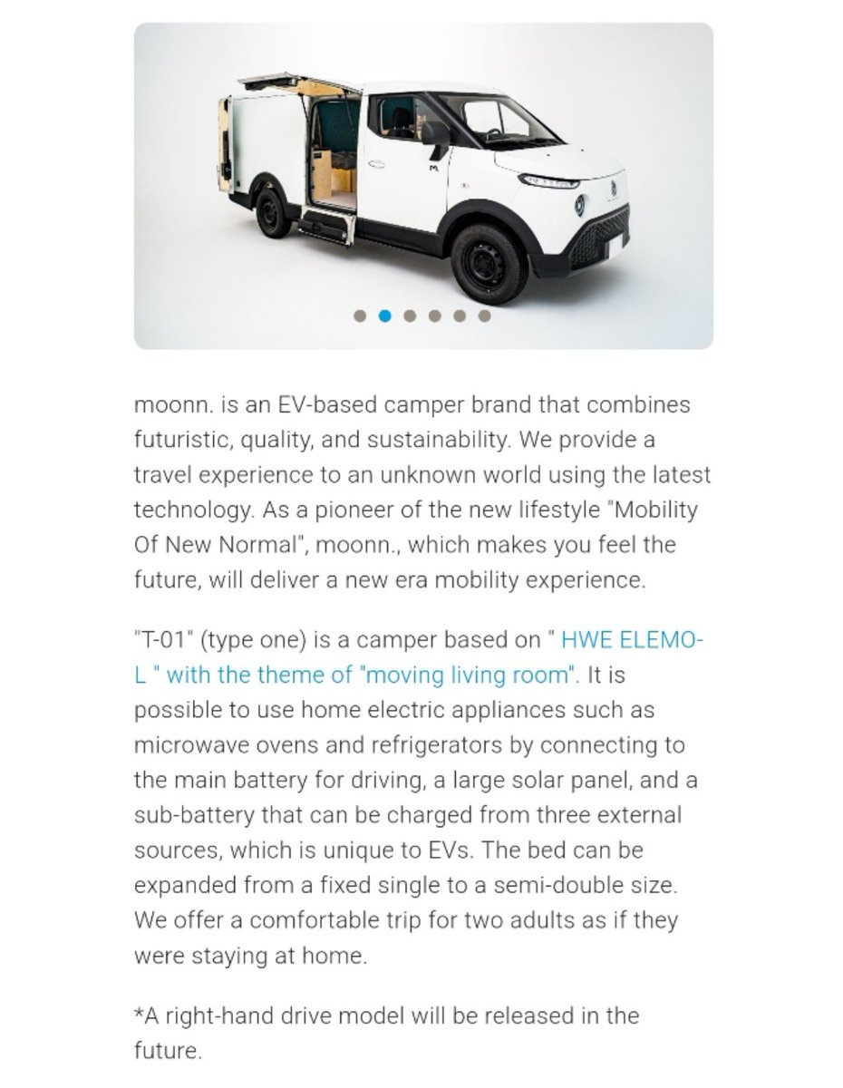 _X_Alex_'s tweet photo. #HWELECTRO #HWE
#𝗖𝗘𝗡𝗡𝗧𝗥𝗢 $CENN
#LOGISTAR #LS260 #ELEMO-L
-
Carstay #Japan 🌐👇
https://t.co/pnB0iYFdRJ
-
AUG 9,2023 Article in the link below
camper T-01 pre-orders open ..
Jointly developed by
Carstay & HW Electro
https://t.co/LFvFV5TJo5 https://t.co/CDAEejf7nH