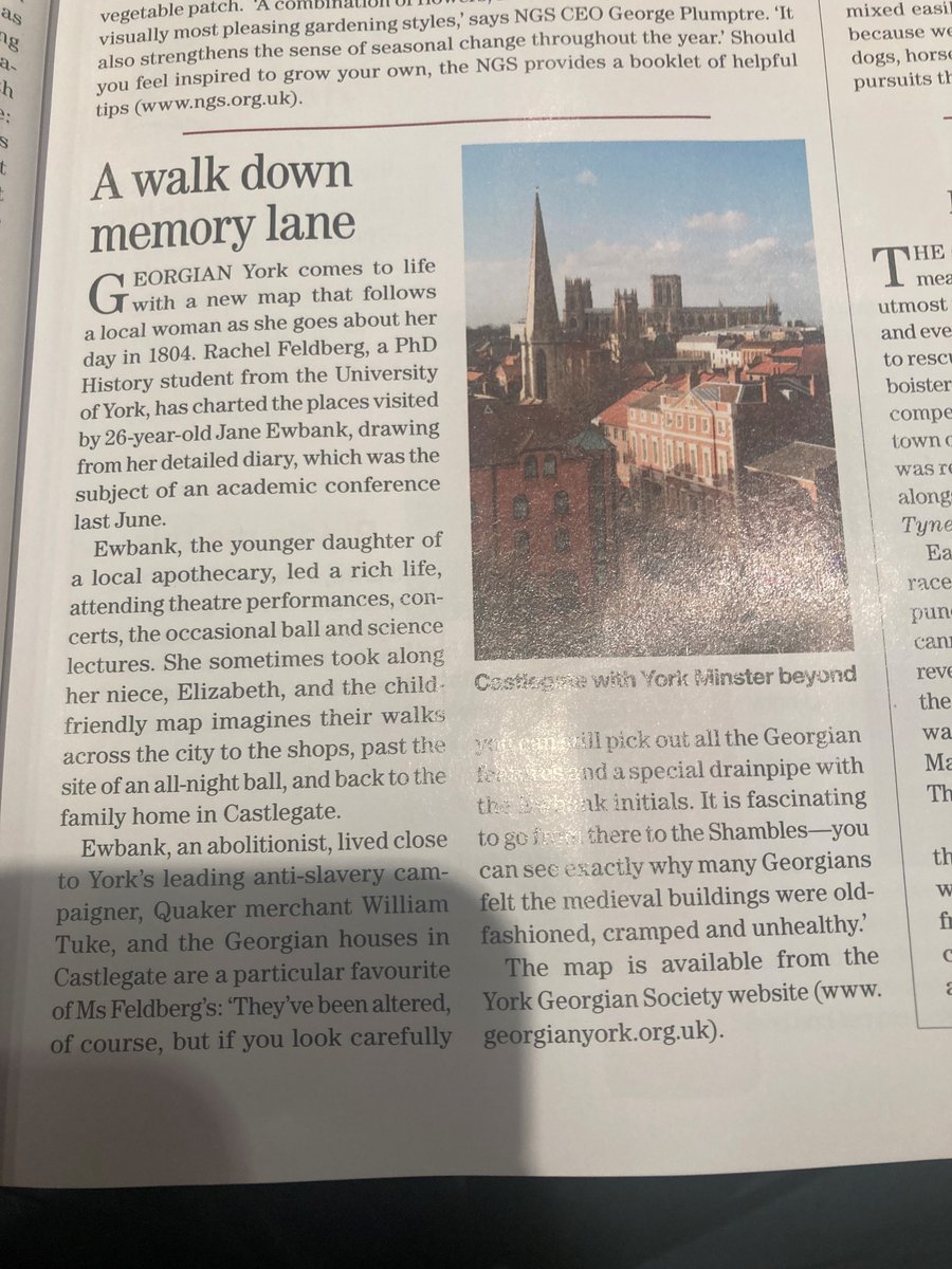 Thrilled to see Rachel Feldberg's walking tour featured in @Countrylifemag! 👣🏛️ For anyone who wasn't able to join the tour last Sunday during #YorkGeorgianFestival, you can still download the map from our website and follow the trail yourself: georgianyork.org.uk/post/a-day-in-…