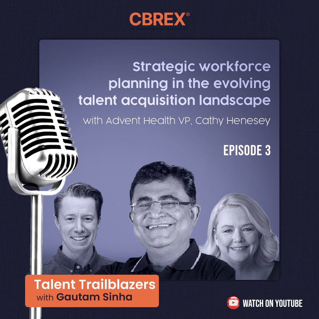 cbrexin's tweet image. #EP03 of Talent Trailblazers is out now! Tune in to listen to captivating conversations with @CathyHenesey, VP at AdventHealth. 

Link: cbr.exchange/podcast/strate… 

#CBREX #TalentTraiblazers #PodcastwithCEO #TalentAcquisition #HealthcareIndustry #CBREXInsights